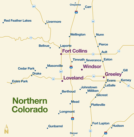 Rangeview Reclamation Northern Colorado service area map